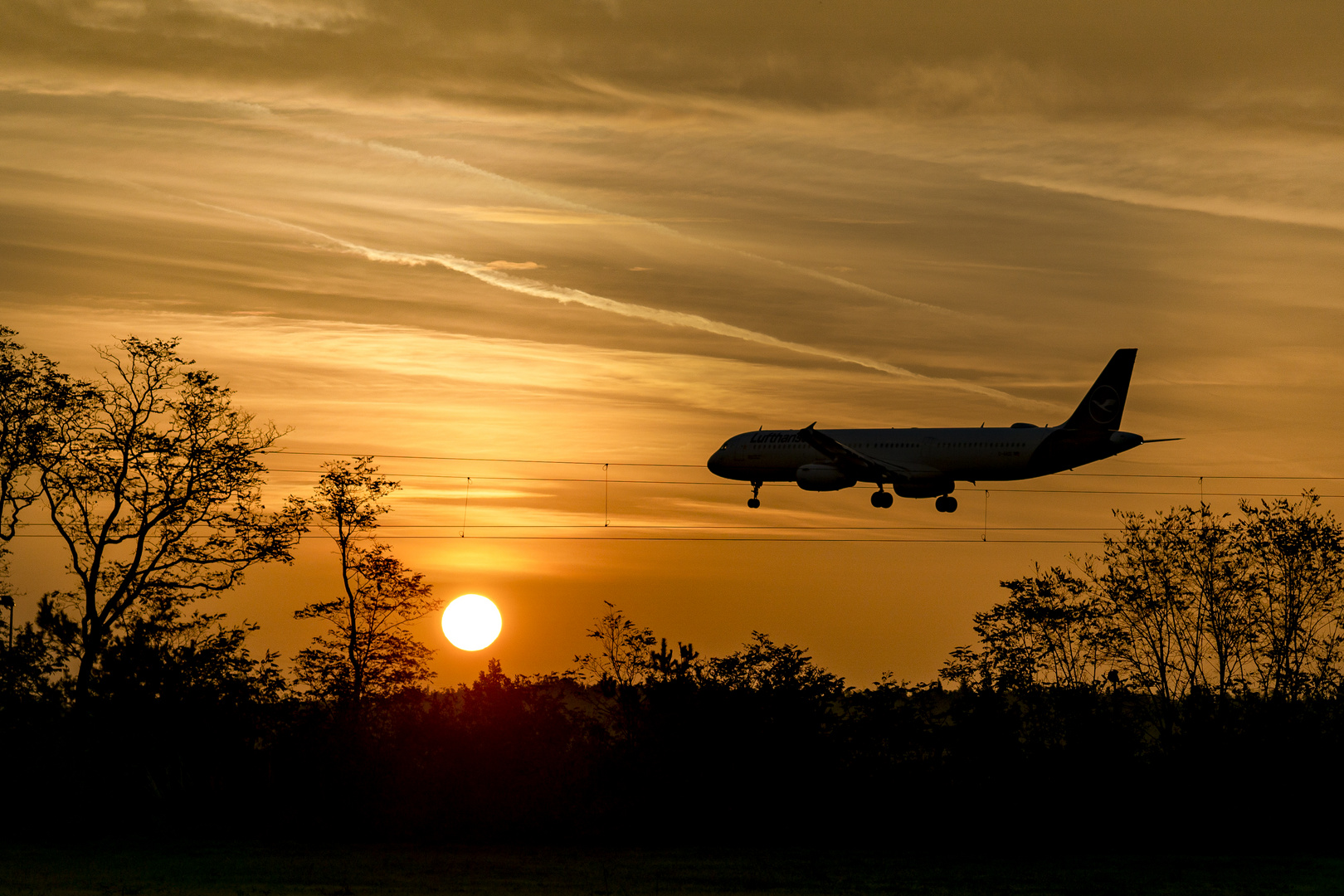 Landung bei Sonnenaufgang