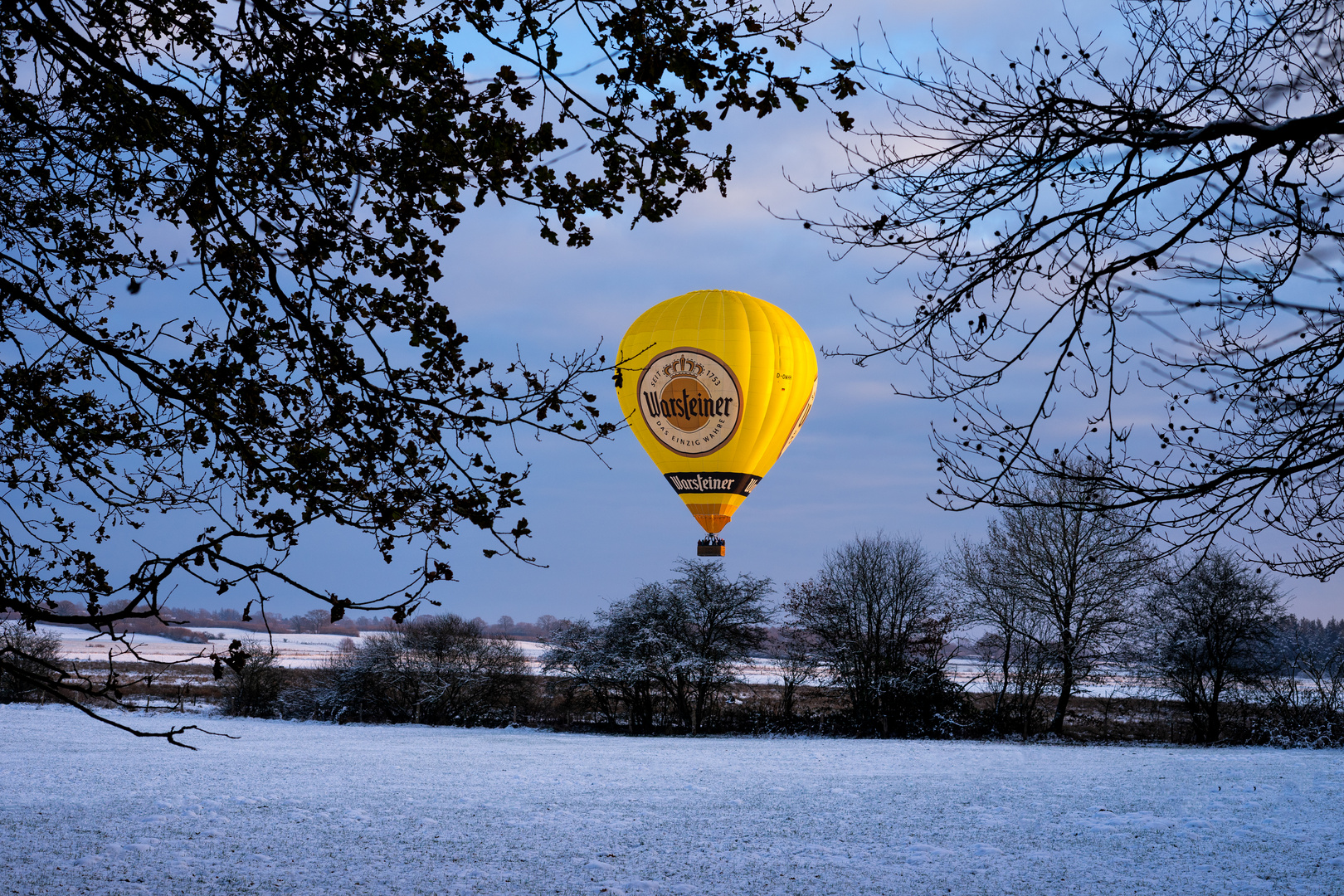 Landung Heißluftballon