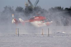 Landung im Schnee