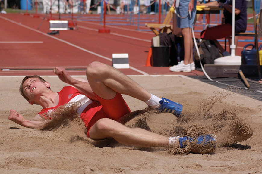 Landung im warmen Sand.