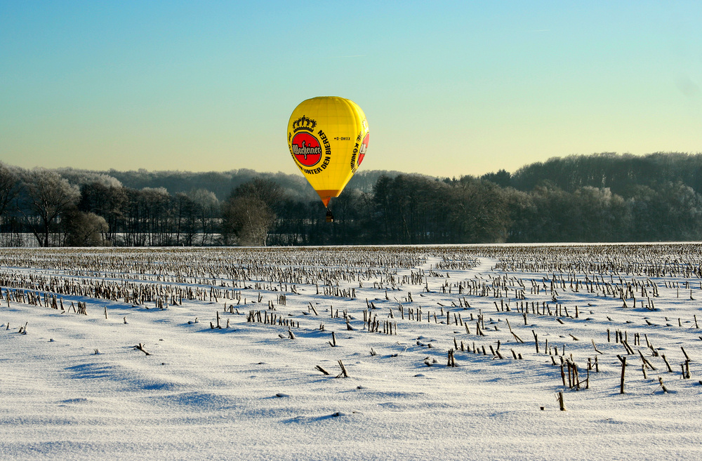 Landung im Winter