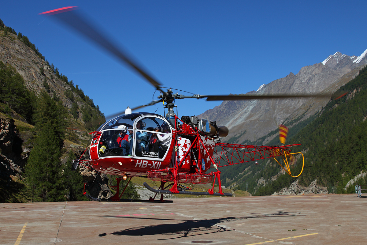 Landung in Zermatt