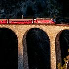 Landwasserviadukt im Abendlicht