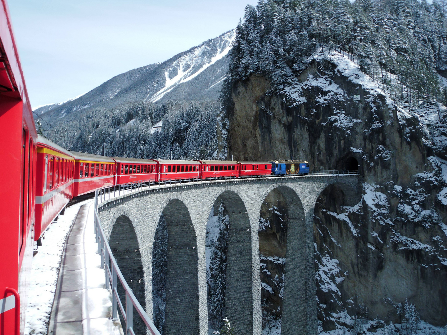 Landwasserviadukt in der Schweiz