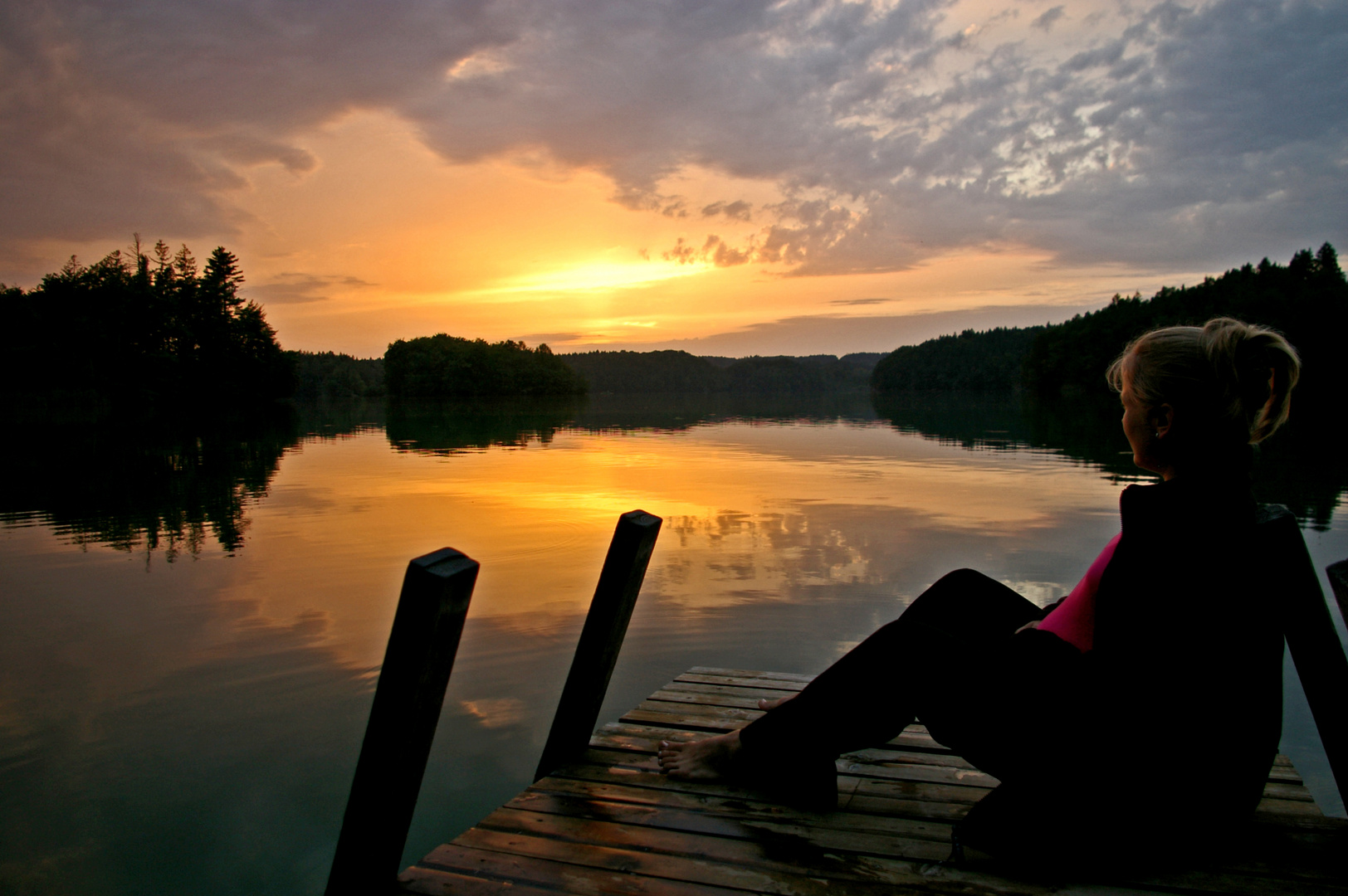 Langbürgener See mit Motiv