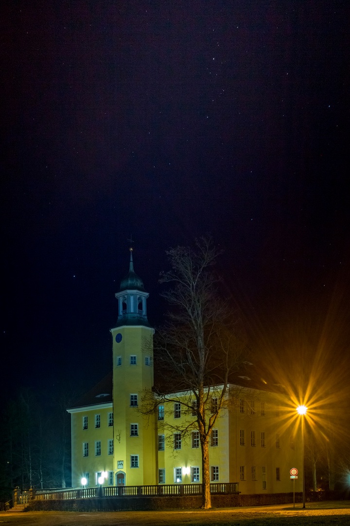 Langburkersdorf bei Nacht