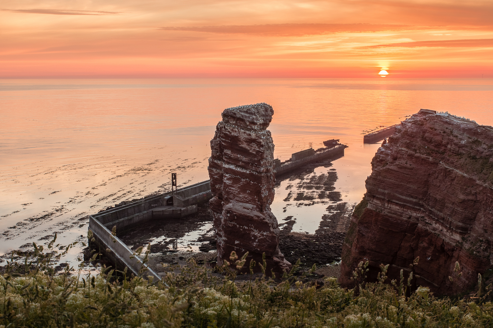 Lange Anna bei Sonnenuntergang