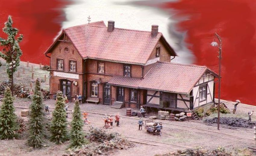 Langendiebach Kleinbahn-Bahnhof (Maßstab 1:87)