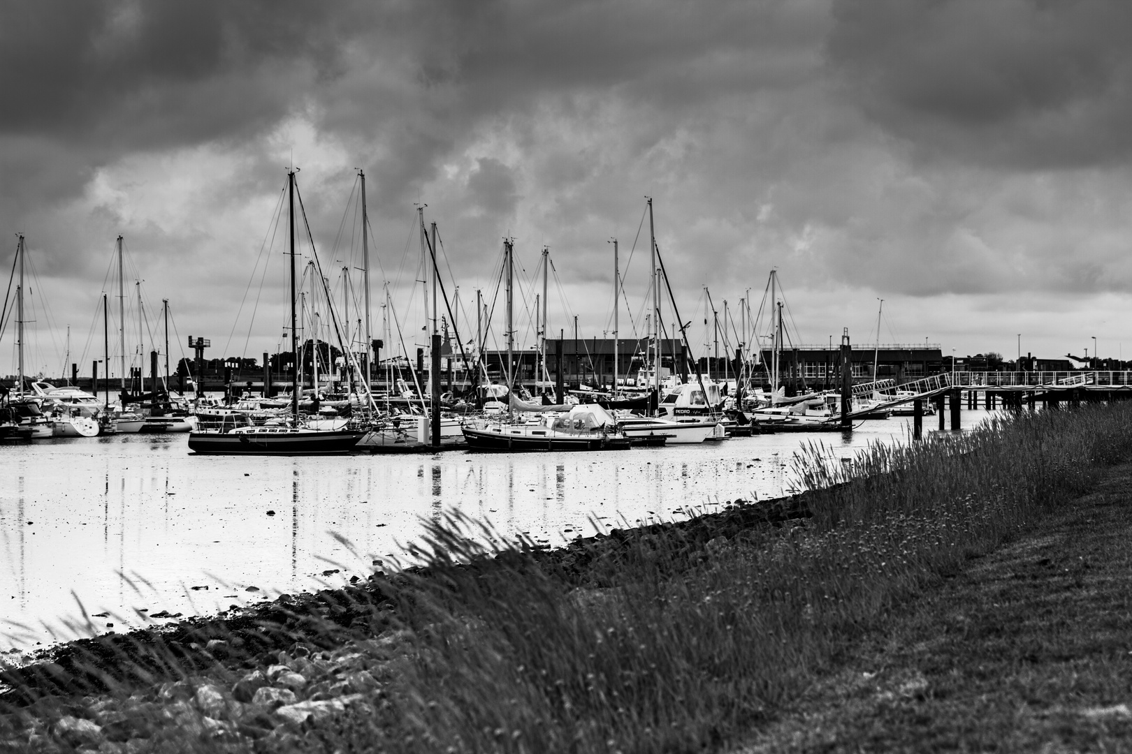 Langeoog im Juli, Schwarz-Weiß (1)