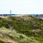 Langeoog mit Inselort und ihrem Wahrzeichen dem Wasserturm. 2022