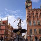 Langer Markt in Gdansk mit Rathaus und Neptunbrunnen