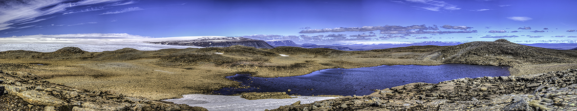 Langjökull Gletscher und Hvítárvatn See_Skalpanes_Hochland_Island