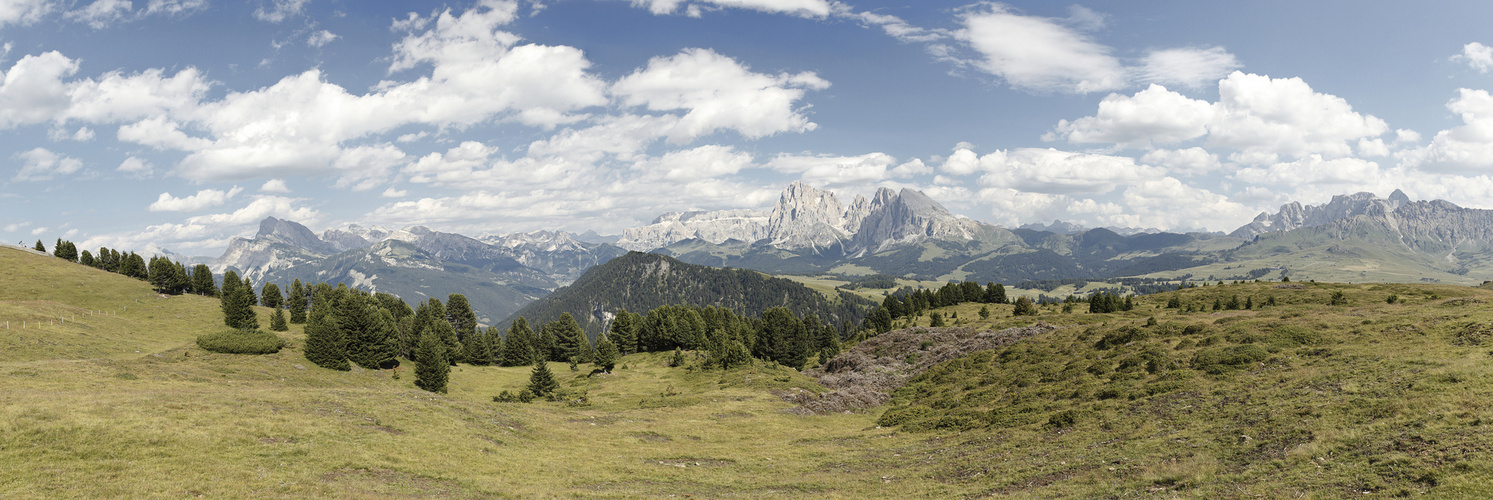 langkofel blick von der seiser alm