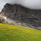 Langkofel in Wolken