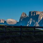 Langkofel, Plattkofel mit Schlern und Santerspitze