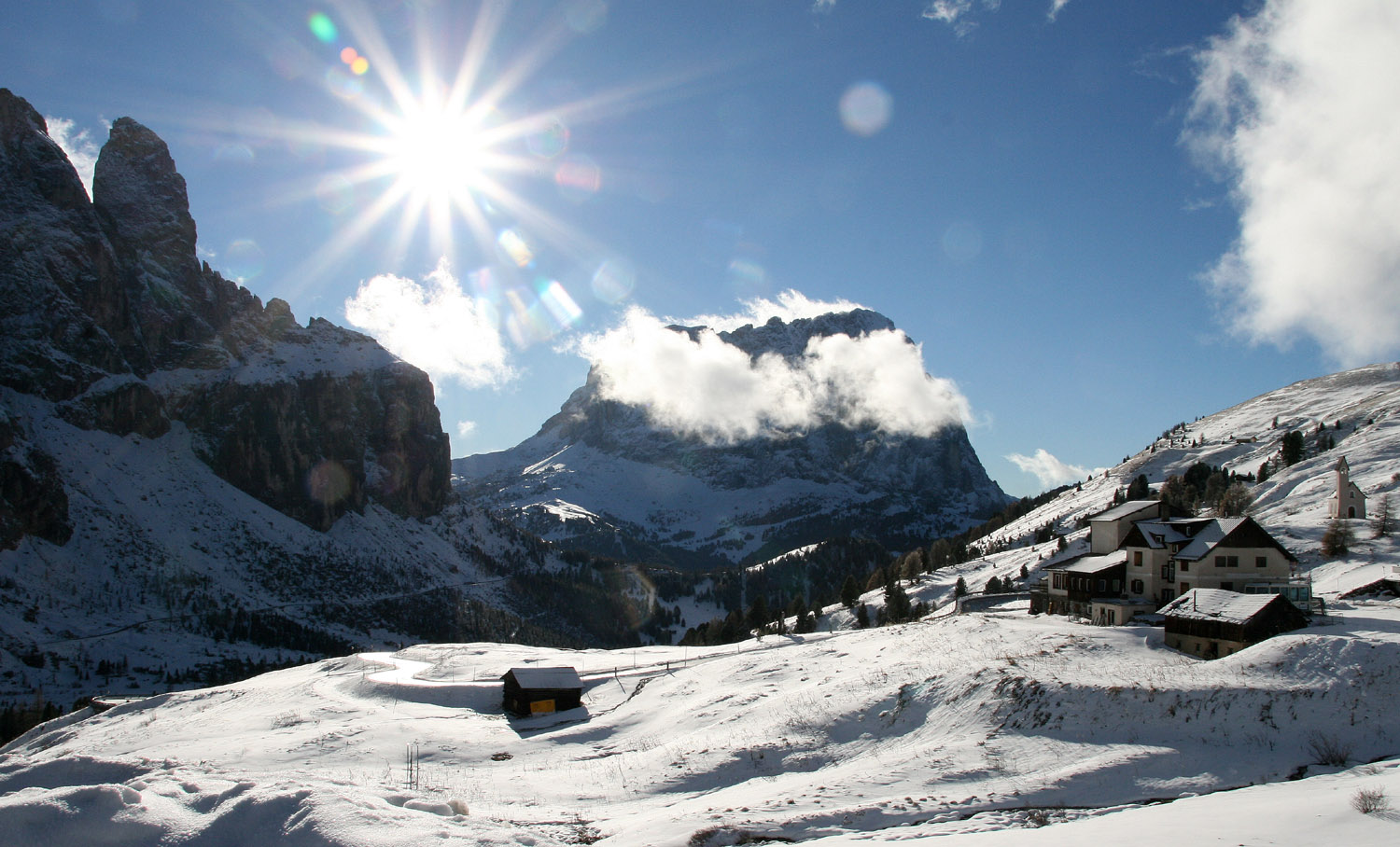 Langkofel vom Grödnerjoch