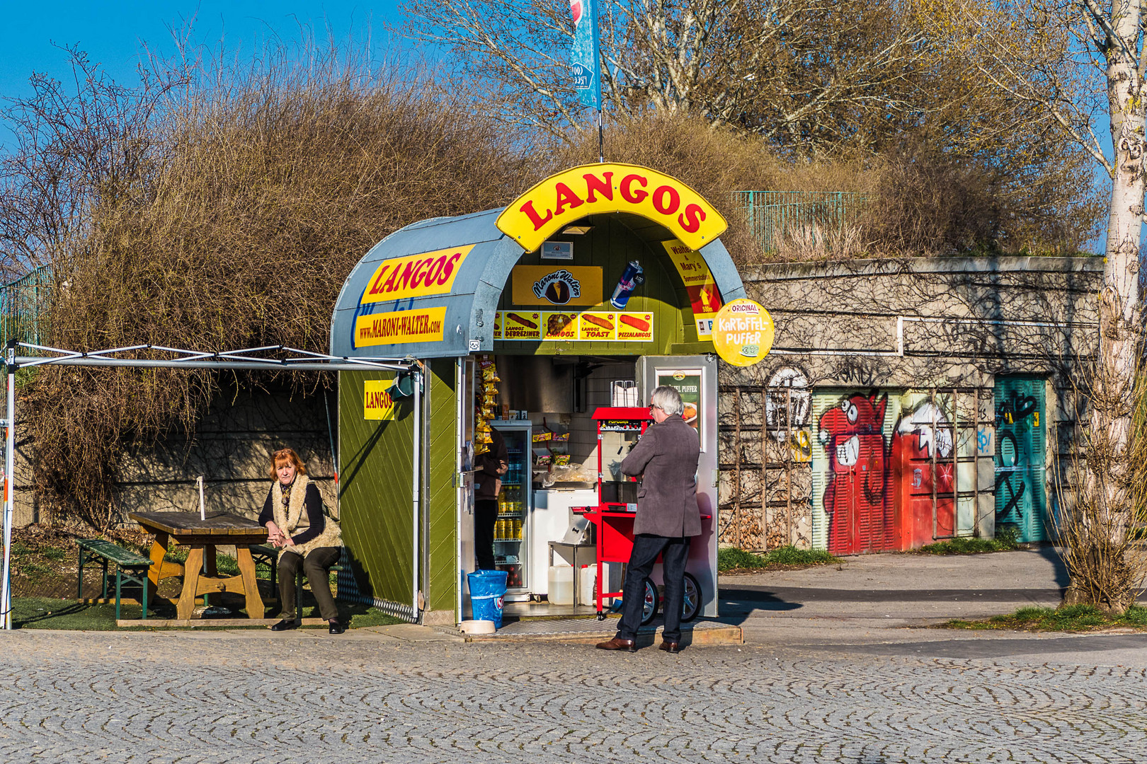 Langos auf der Donauinsel