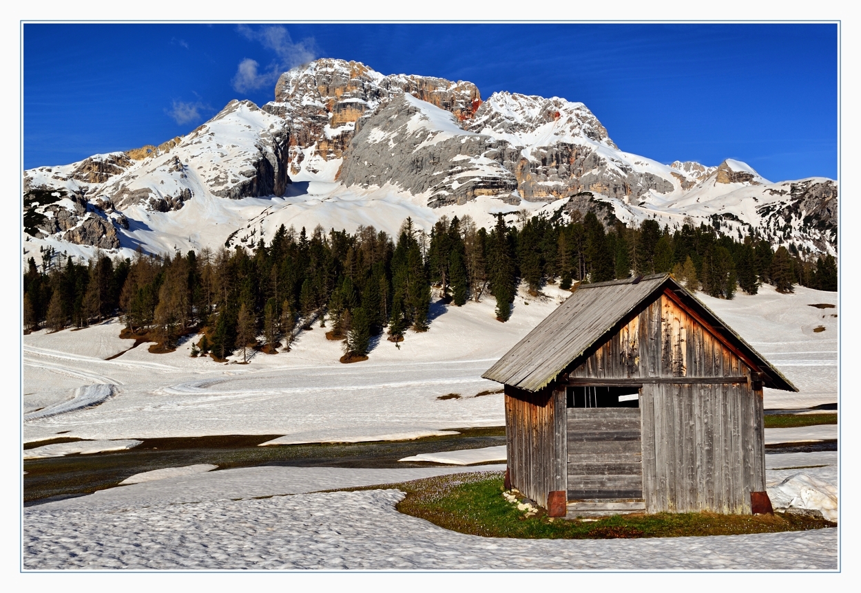 Langsam weicht der Schnee