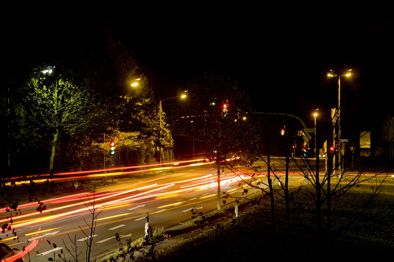 Langzeitaufnahme bei Nacht