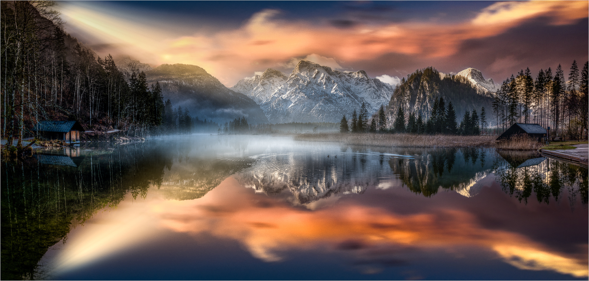 Langzeitbelichtung am Almsee