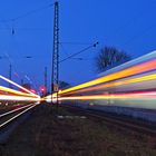 Langzeitbelichtung am Bahnhof