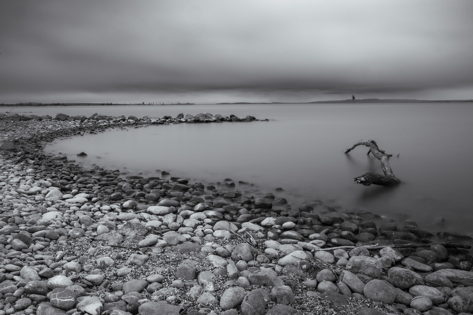 Langzeitbelichtung am Bodensee / Gaißau Rheinholz