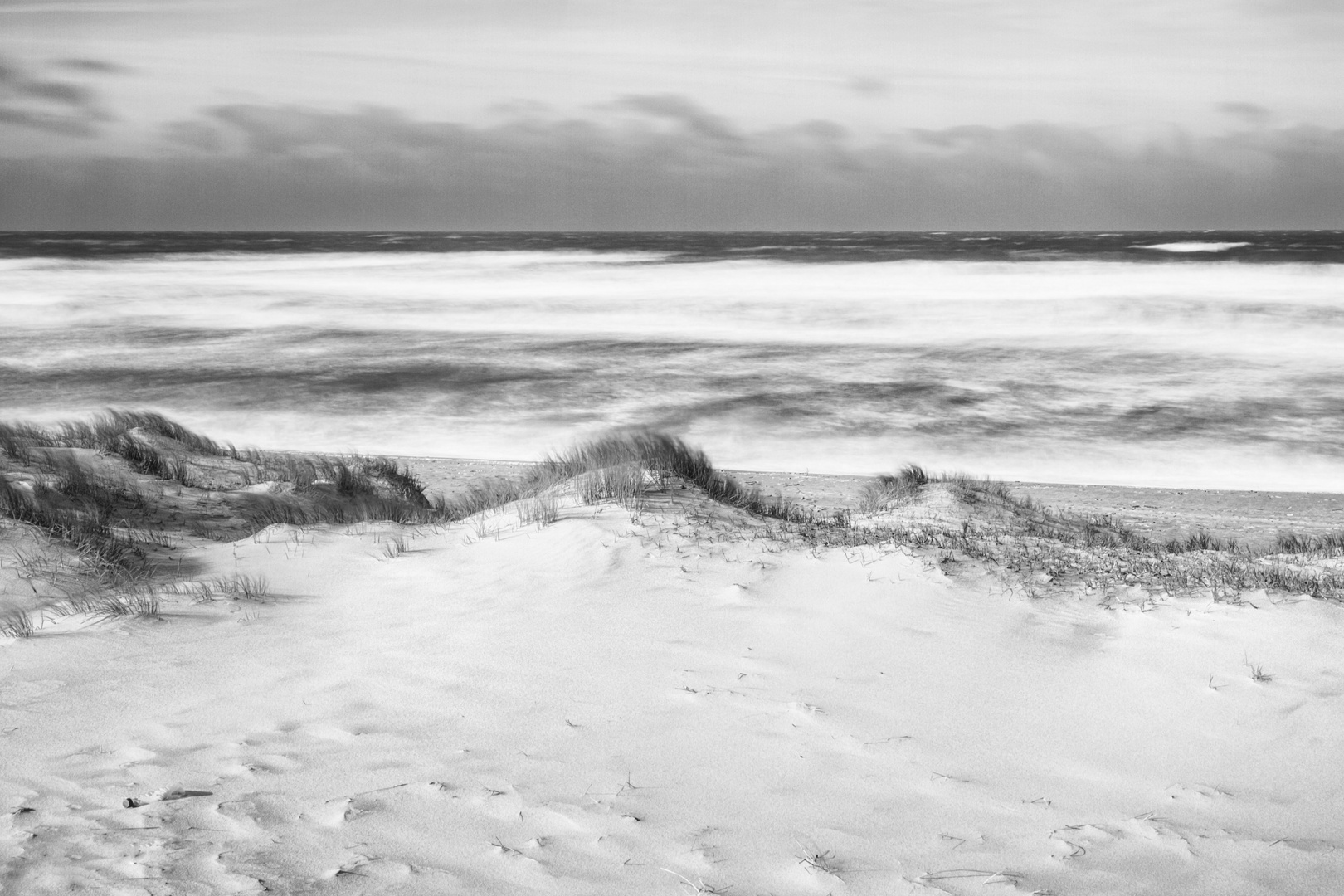 Langzeitbelichtung am Strand