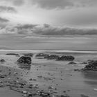 Langzeitbelichtung am Strand. 