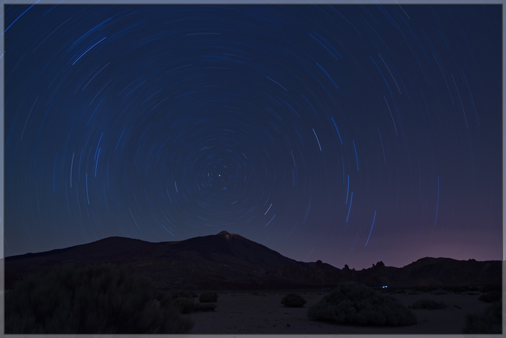 Langzeitbelichtung am Teide