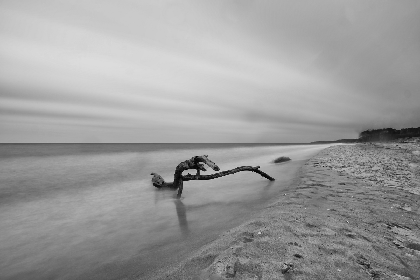 Langzeitbelichtung am Weststrand