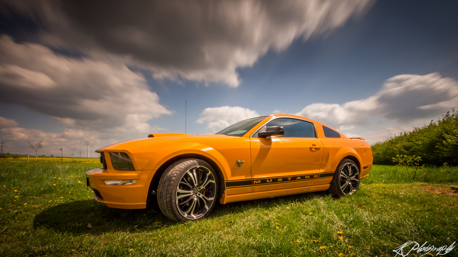 Langzeitbelichtung Ford Mustang