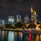 Langzeitbelichtung Frankfurt Main Skyline - Eiserner Steg