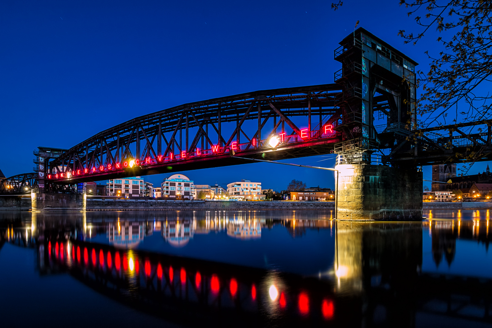 Langzeitbelichtung Hubbrücke