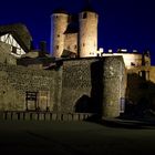 Langzeitbelichtung im Burghof der Burg Greifenstein in Mittelhessen