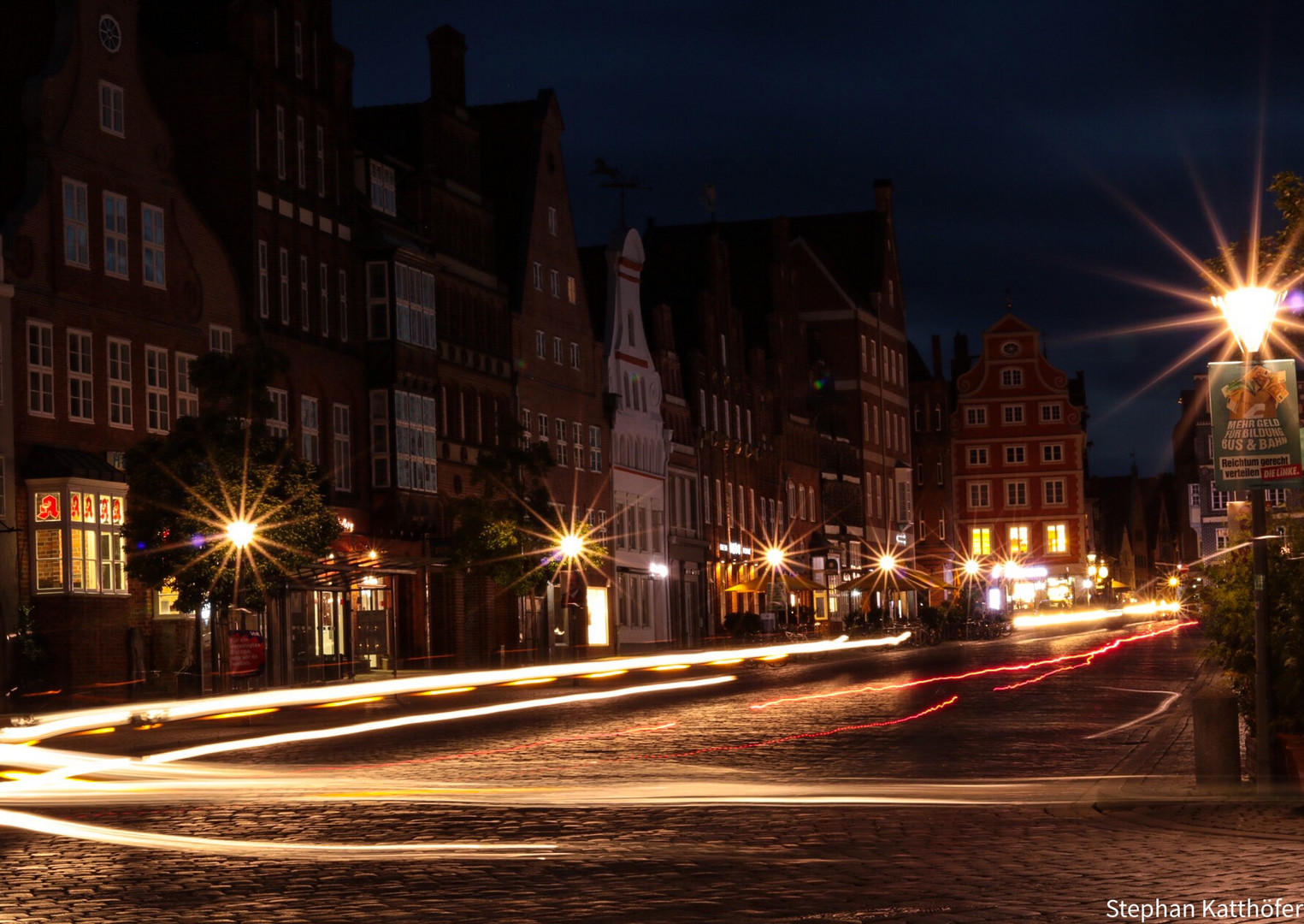 Langzeitbelichtung in Lüneburg, Am Sande