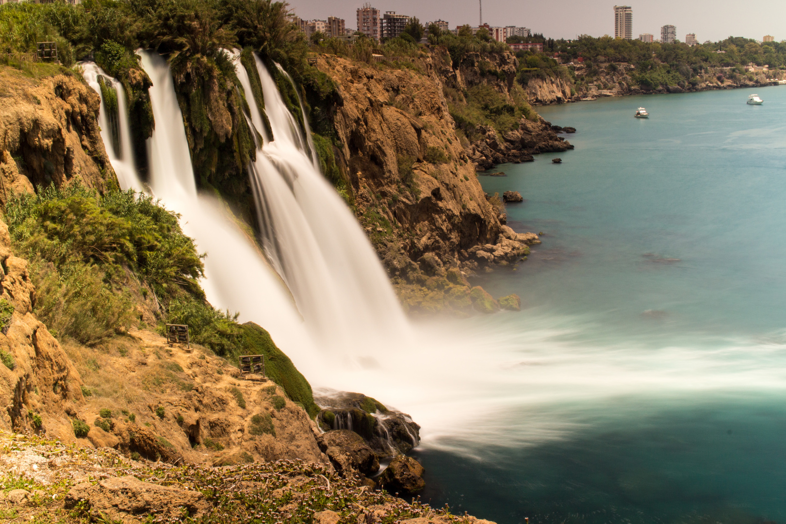 Langzeitbelichtung Wasserfall in Antalya