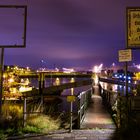 Lankenauer Hafen Bremen bei Nacht