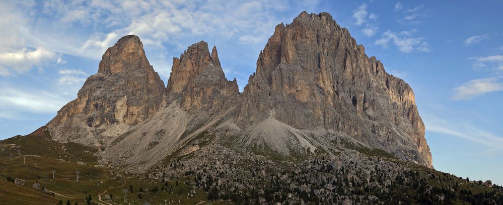 Lankofel, Fünffingerspitze und Grohmannspitze  v. r. n. l. und...  