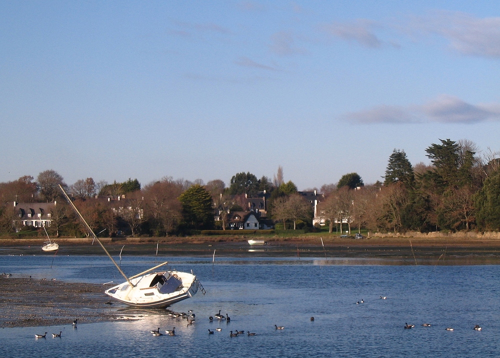 " L'anse de Penfoulic à marée basse "