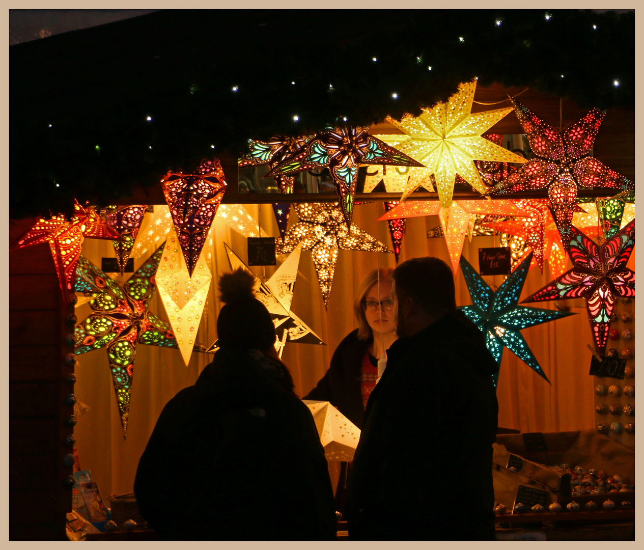 lantern-seller at newcastle christmas market