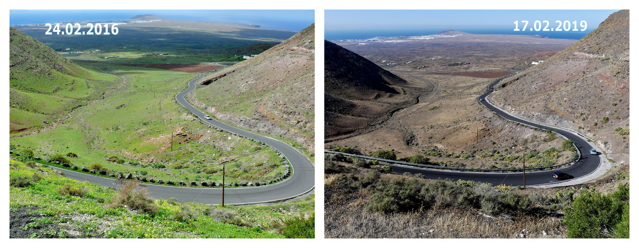 Lanzarote 2019  (16)  -  Klimawandel? - Zwei Februar-Fotos zeigen deutlichen Unterschied