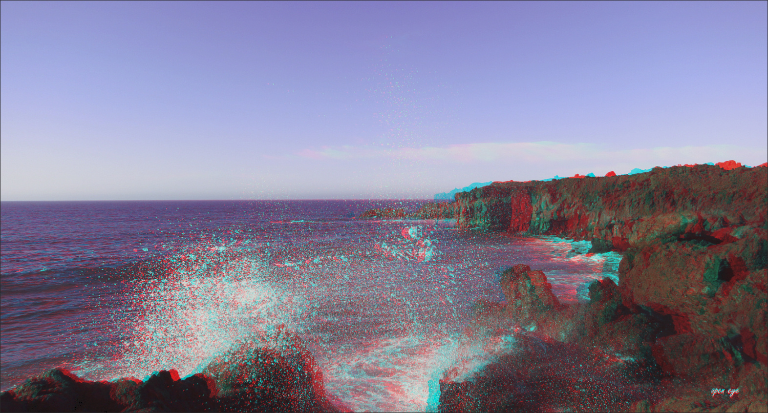 Lanzarote - Gischt - Anaglyphen