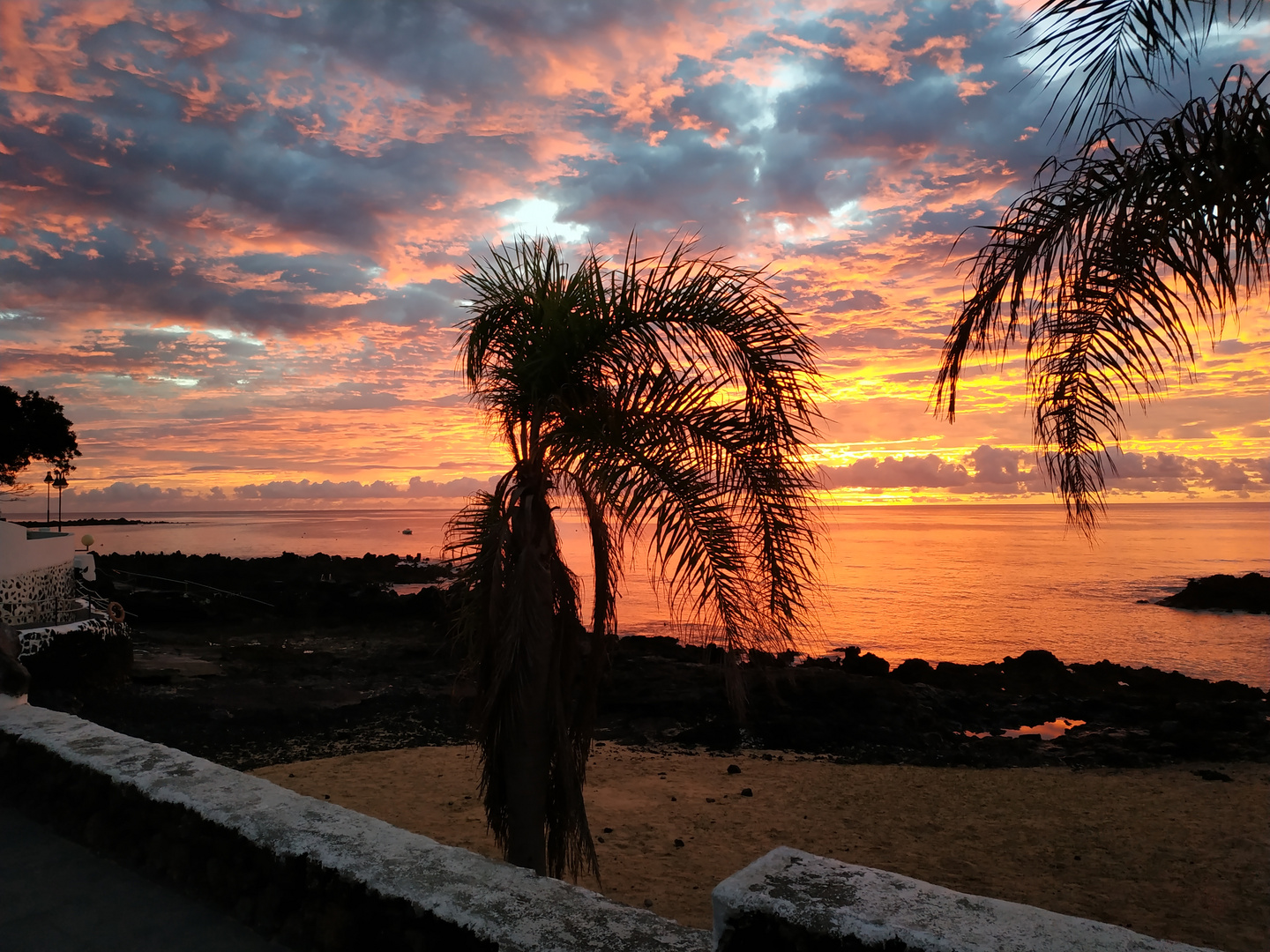 Lanzarote Punta Mujeres Sonnenaufgang im November 2018 Foto & Bild