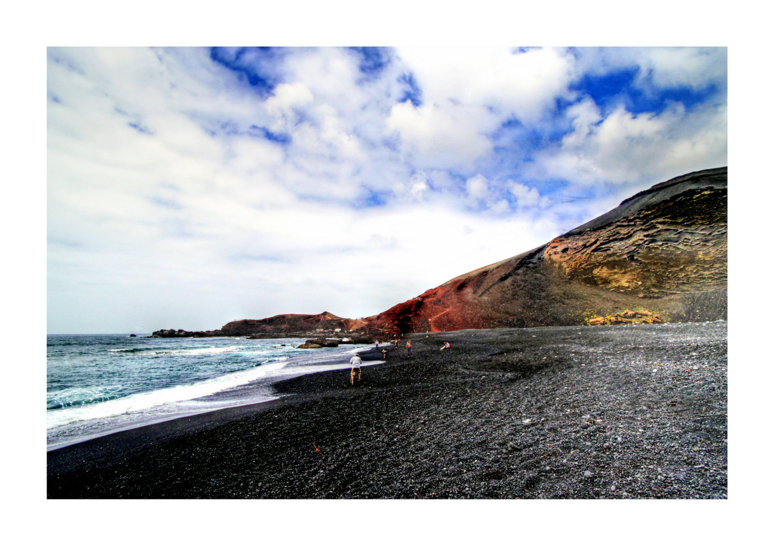 Lanzarote schwarzer Strand 1 Foto & Bild europe, canary islands die