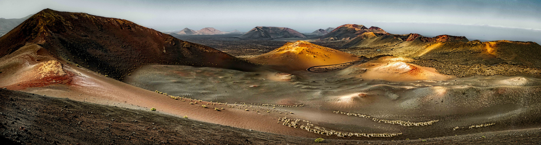 Lanzarote Timanfaya-Nationalpark Panorama + Pseudo-HDR