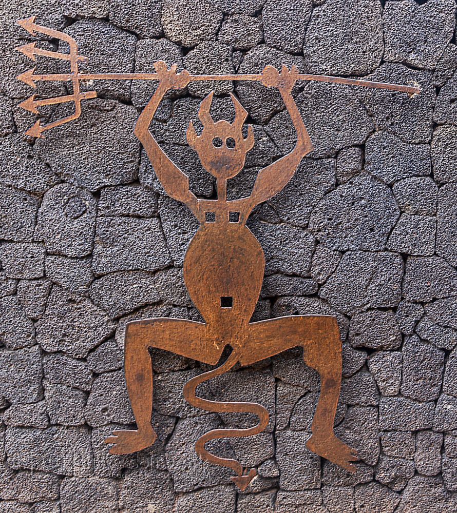 Lanzarote vor der Seuche ... Timanfaya (5) - Manriques Logo für den Park