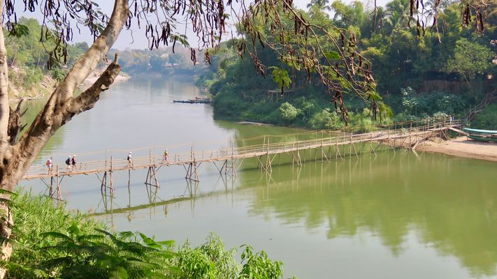 Laos (2020), Mekong - Bamboo Bridge