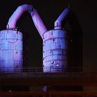 LaPa Duisburg - alte Produktionsanlage Detail bei Nacht