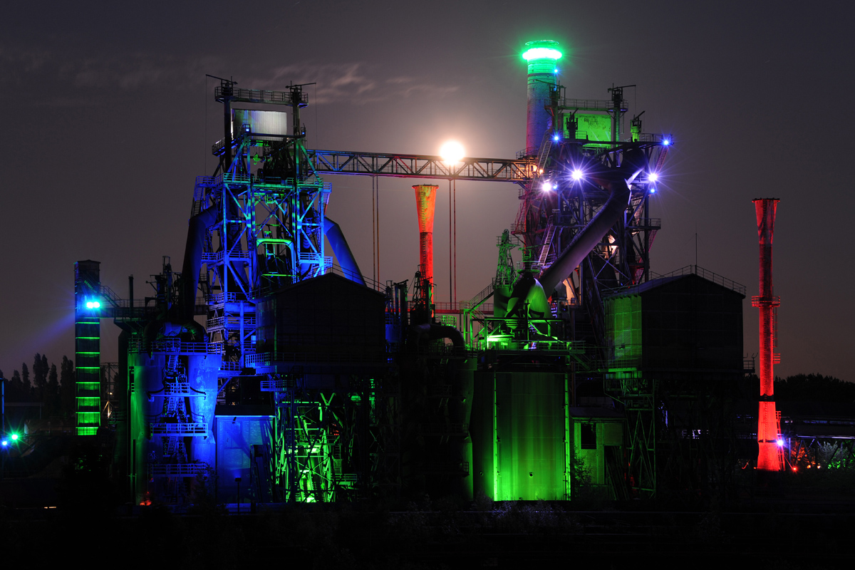 LaPaDu - Landschaftspark Duisburg bei Nacht