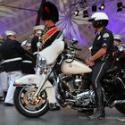 LAPD motorcycle on stage ...